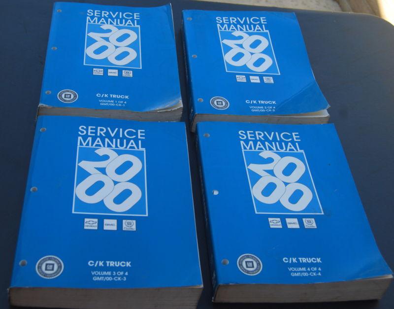2000 chevrolet silverado gmc sierra ck c/k truck shop service repair manual 00