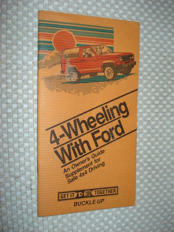 1983 ford truck bronco owners manual supplement original 4 wheeling wth ford 4x4