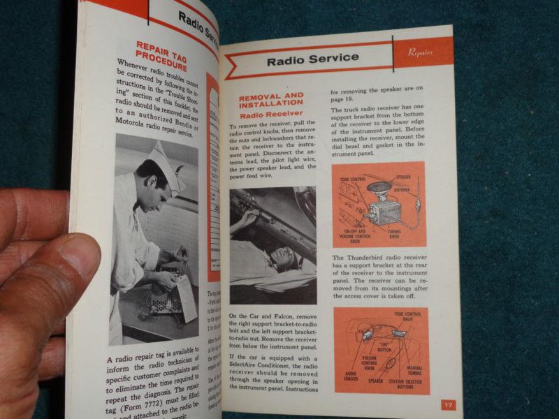 1960 FORD / RADIO / SPEEDOMETER / CLOCK / SHOP MANUAL / ORIGINAL BOOK, US $19.50, image 3