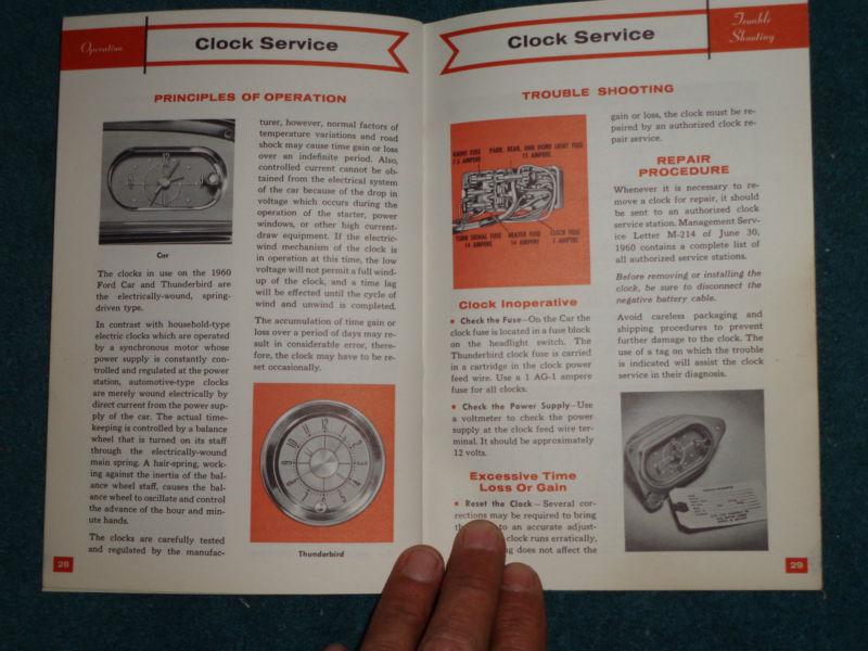 1960 FORD / RADIO / SPEEDOMETER / CLOCK / SHOP MANUAL / ORIGINAL BOOK, US $19.50, image 4