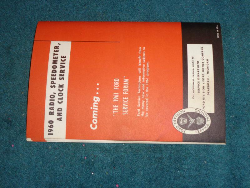 1960 FORD / RADIO / SPEEDOMETER / CLOCK / SHOP MANUAL / ORIGINAL BOOK, US $19.50, image 6