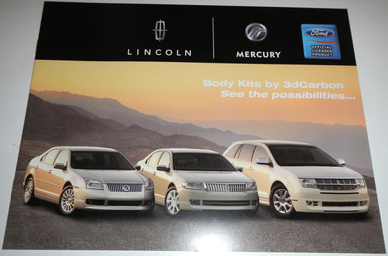 2007 2008 body kits by 3dcarbon brochure ft mercury milan & lincoln mkz, mkx