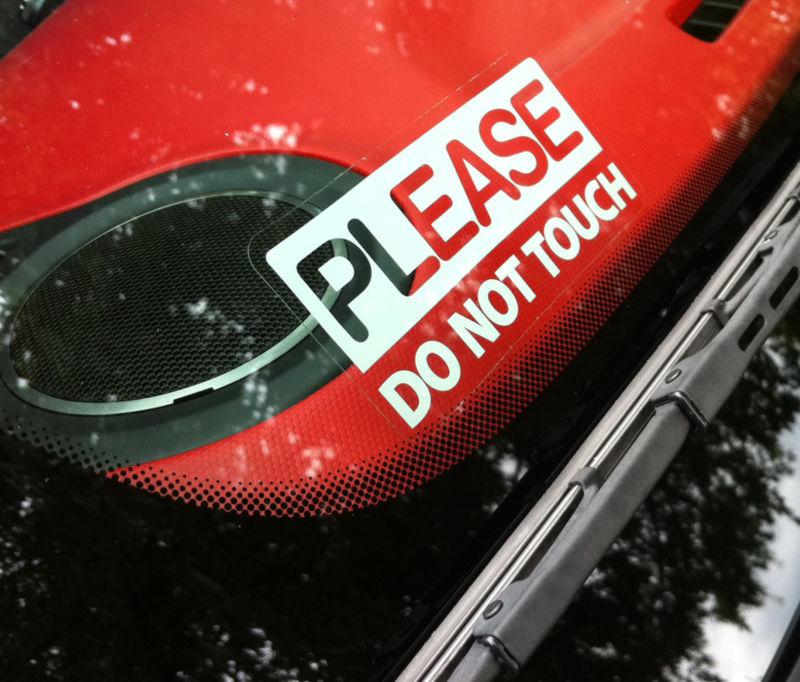 Find PLEASE DO NOT TOUCH 4"x2" StaticCling Show Car Decal VALUE PACK
