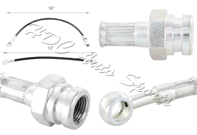 86-91 Mazda RX-7 FC3S S4-S5 Front+Rear Stainless Steel Brake Line Hose Kit Black, US $47.69, image 2