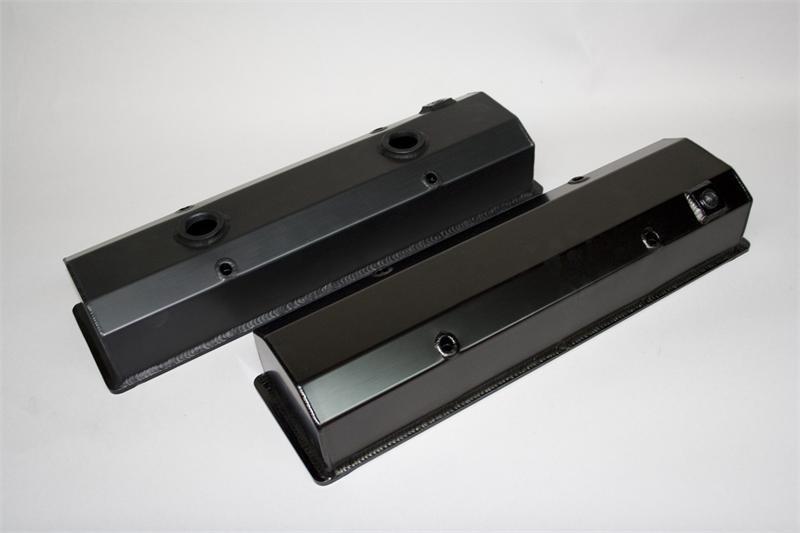 Chevy aluminum valve cover (black satin anodized) vc350-19