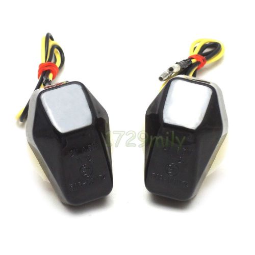 2x motorcycle smoke flush mount turn signal light blinker for gsxr k5 k6 harley