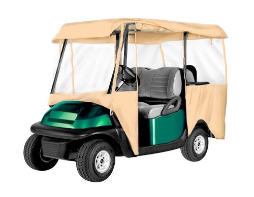 Armor shield 4 passenger golf cart 4 sided enclosure tan color new