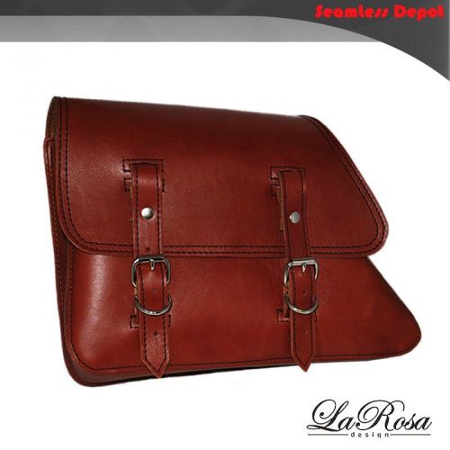 1982-2003 larosa shedron cowhide leather harley sportster frame left saddlebag