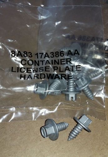 Brand new oem ford lincoln mercury oem license plate hardware screws kit 4
