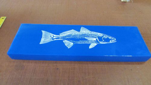 Boat cushion with redfish imprint vinyl coated closed cell foam