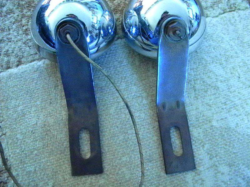 1930s,1940s 1950s OEM FOG LIGHTS WITH ORIGINAL MOUNTS,CHROME/AMBER, US $150.00, image 2