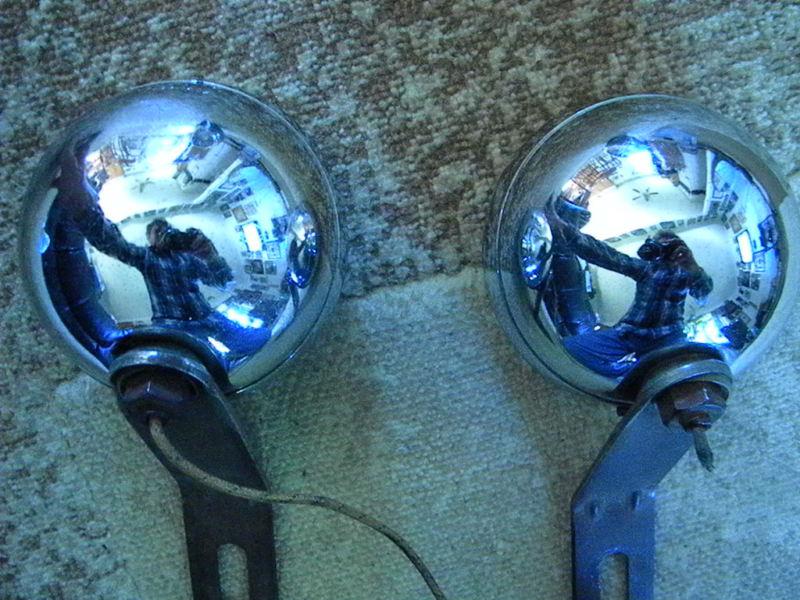1930s,1940s 1950s OEM FOG LIGHTS WITH ORIGINAL MOUNTS,CHROME/AMBER, US $150.00, image 4