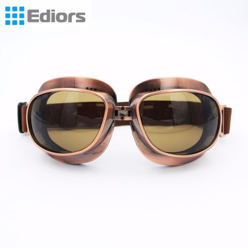 Cool aviator pilot cruiser motorcycle scooter atv goggles eyewear vintage smoke