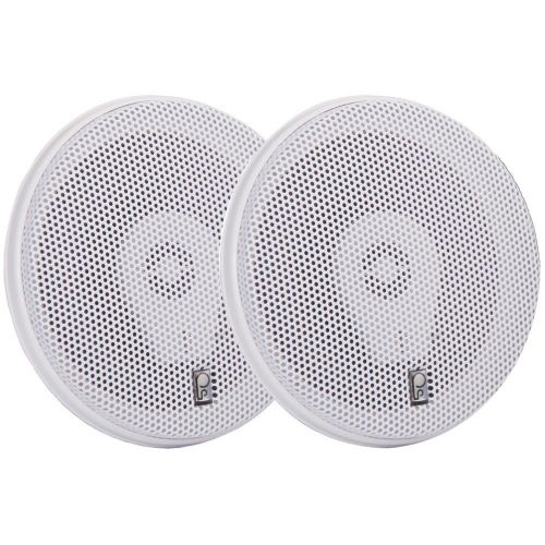 Polyplanar 6&#034; titanium series 3-way marine speakers - (pair)white model# ma8506w