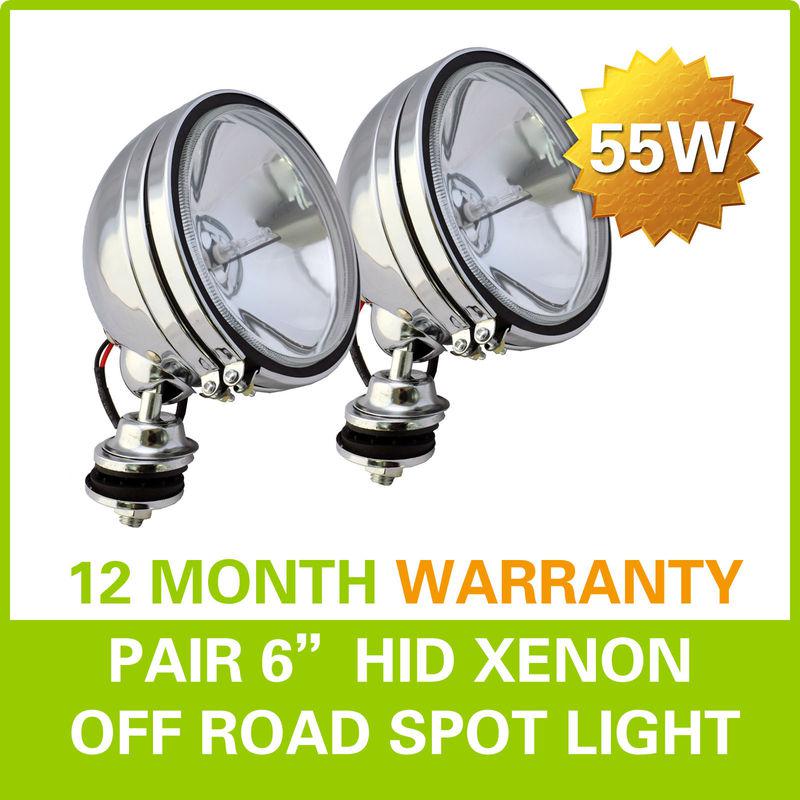 55w pair of true hid off road driving lights 6"  50w