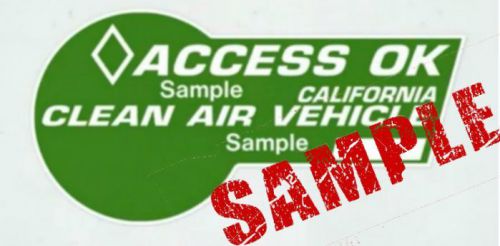 Green novelty hov carpool stickers for hybrid cars