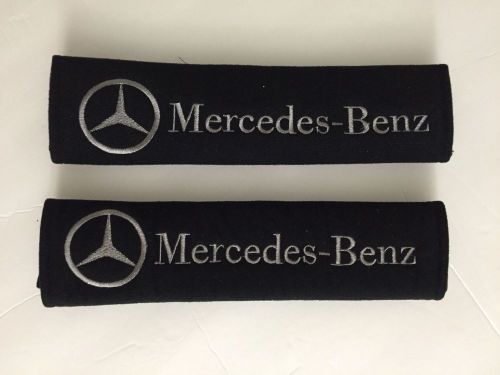 Black seat belt cover pads for mercedes-benz  or any car