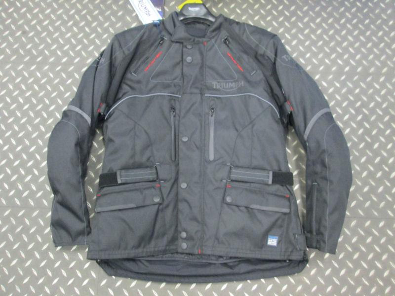 Men's triumph motorcycle garrett waterproof jacket black size medium