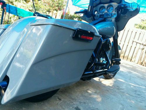 Extended stretched saddlebags fender and lids for harley davidson