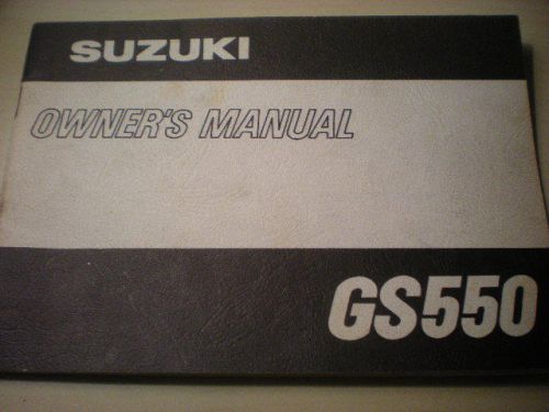 Oem owner's 1977 1978 manual suzuki gs550 gs550e