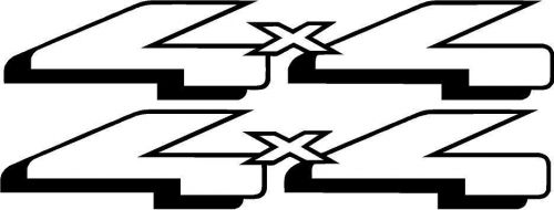 (2) 4x4 vinyl decals black car truck offroad chevy ford dodge