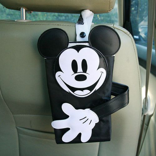 Car seat headrest organizer pocket holder bag for umbrella / mickey mouse