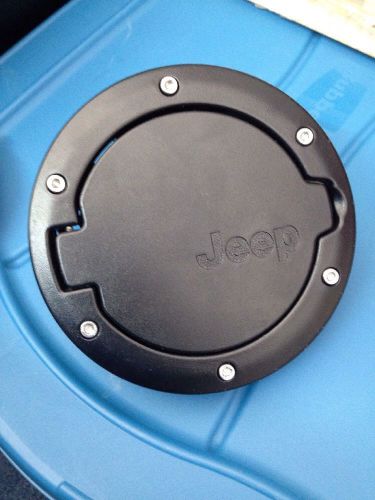 Black abs gas tank fuel cap 2/4 door cover for jeep wrangler 07-15 jk mopar