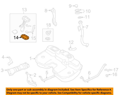 Subaru oem 90-99 legacy 2.2l fuel system-fuel pump assembly packing 42060aa040