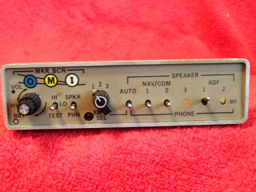 Cessna audio panel with mbr p/n 0570115-2 12 volts tan