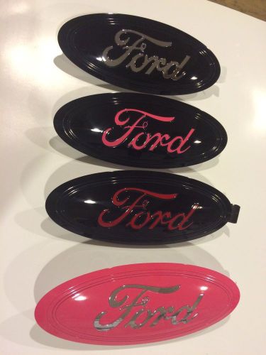 9.5" 2015/2016 black &amp; chrome logo ford f-150 emblem set (grill &amp; tailgate set)