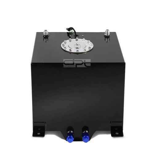 5 gallon/18.8l lightweight black coat aluminum race fuel cell tank+level sender