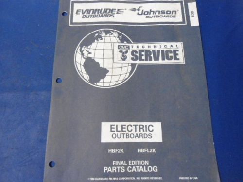 1996 evinrude johnson parts catalog , eob, hbf2k, hbfl2k  models