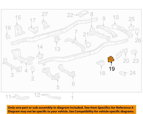 Toyota oem frame-mount bracket right 5170760110