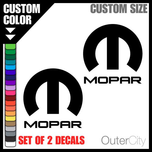 2x mopar decal - chrysler dodge car ram truck custom car bumper sticker label