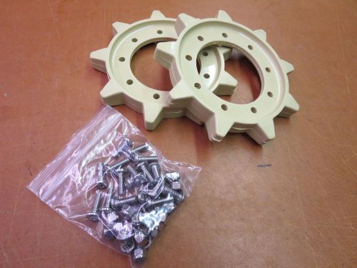 Two front drive sprockets and hardware: vintage ski-doo