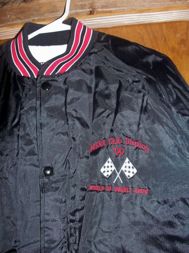 Men’s size xl black nylon jacket msra club display world of wheels car auto show