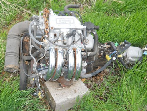 Complete factory 1983 toyota starlet 4ke engine/transmission/etc efi four speed