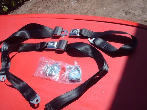 Pontiac fire bird buick skylark gs camaro 383 cutlass black interior seat belts 