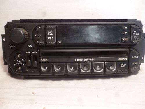 02-06 dodge chrysler jeep radio 6 disc cd face plate p56038622ai fp42801