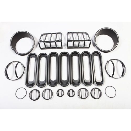 Rugged ridge 12496.05 euro guard kit; head/side/fog/tail light gd