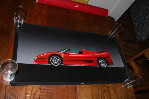 Ferrari f-50 poster,20.5x38.5 inches, awesome older item,in used condition