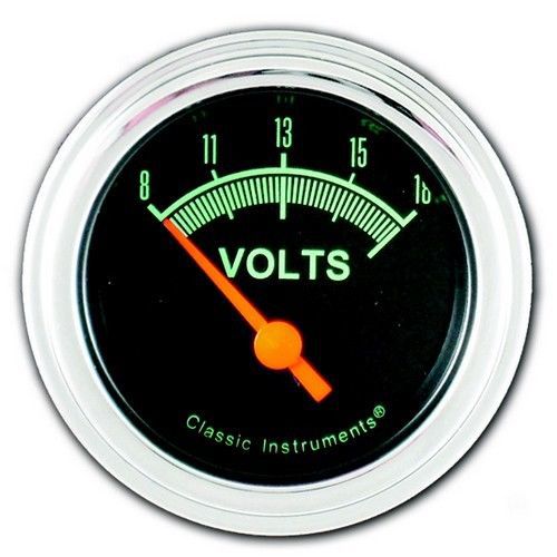 Classic instruments gs30slf voltmeter 8-18v - g/stock - stainless low