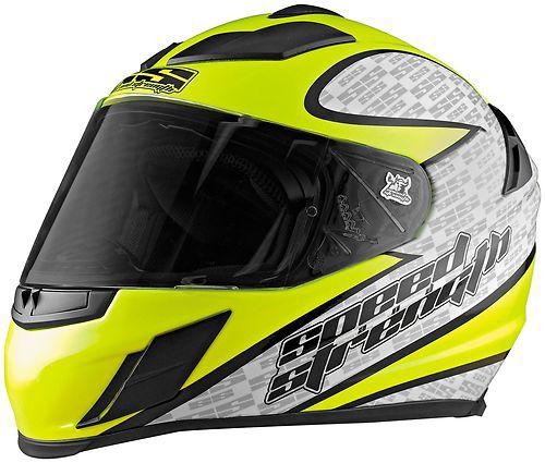Speed and strength ss2000 twist of fate hi-vis yellow motorcycle helmet 2xlarge