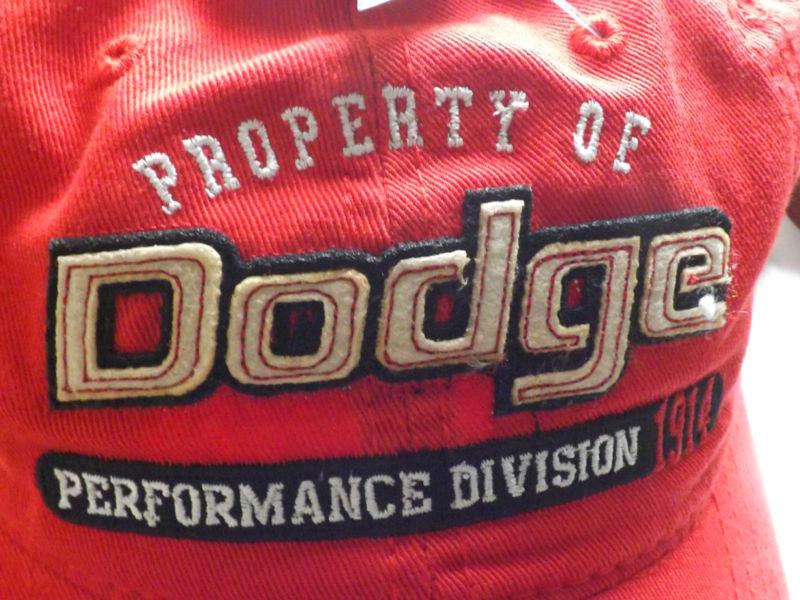 *nwt* red dodge performance  ball cap with logos officially licensed product  