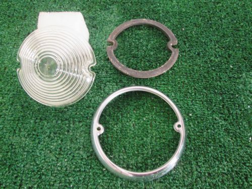 Vintage 1953 chevrolet front parking light lens, bezel and gasket