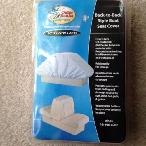 Outer banks back-to-back white seat cover