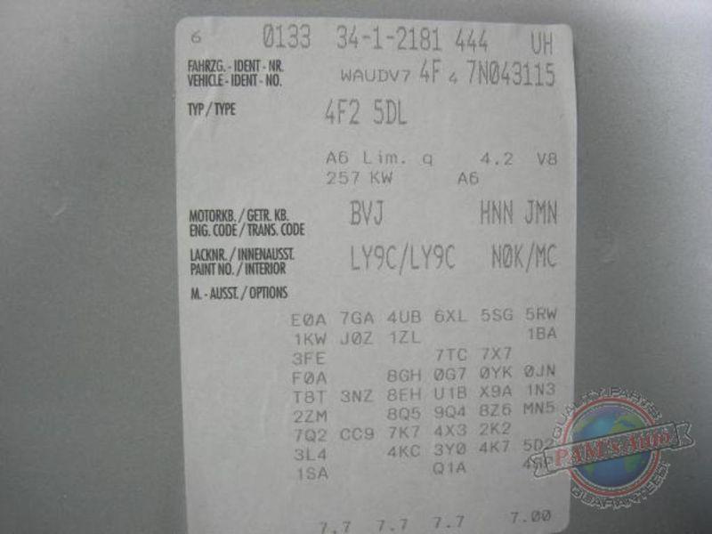 THEFT/LOCKING BCM/ECU AUDI A6 507000 07 08 THEFT ECU KEYLESS 4F0907335, US $119.99, image 12