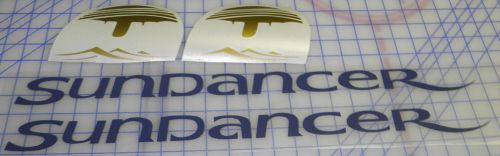 Sea ray sundancer decals 2  sets (1 each side) - free shipping dusty blue &amp; gold