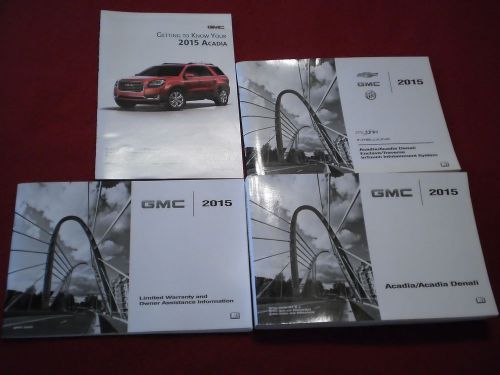 2015 gmc acadia owner&#039;s manual set / guide / warranty / infotainment