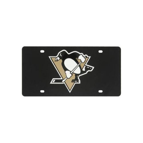 Pittsburgh penguins (black) laser license plate